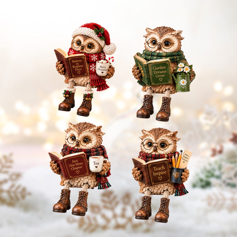 🦉Heartwarming Reading Owl Figurine✨ - image 12