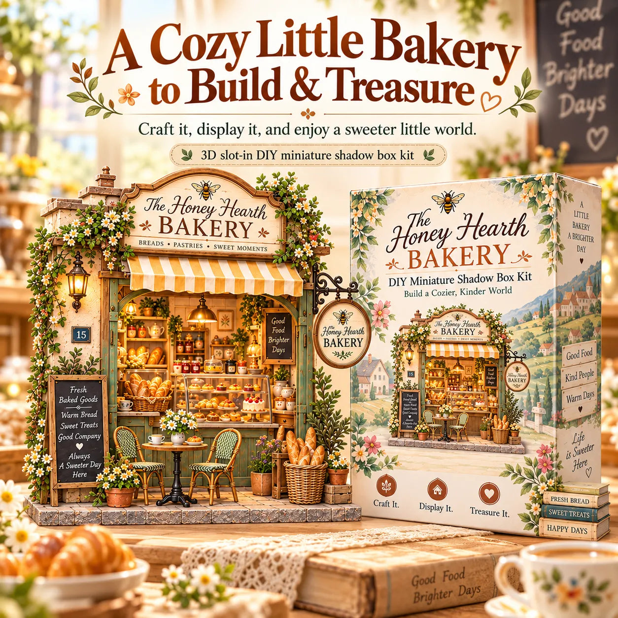 🌊🦪 The Seabreeze Oyster Café™-DIY 3D Miniature Coastal Café Kit - image 18