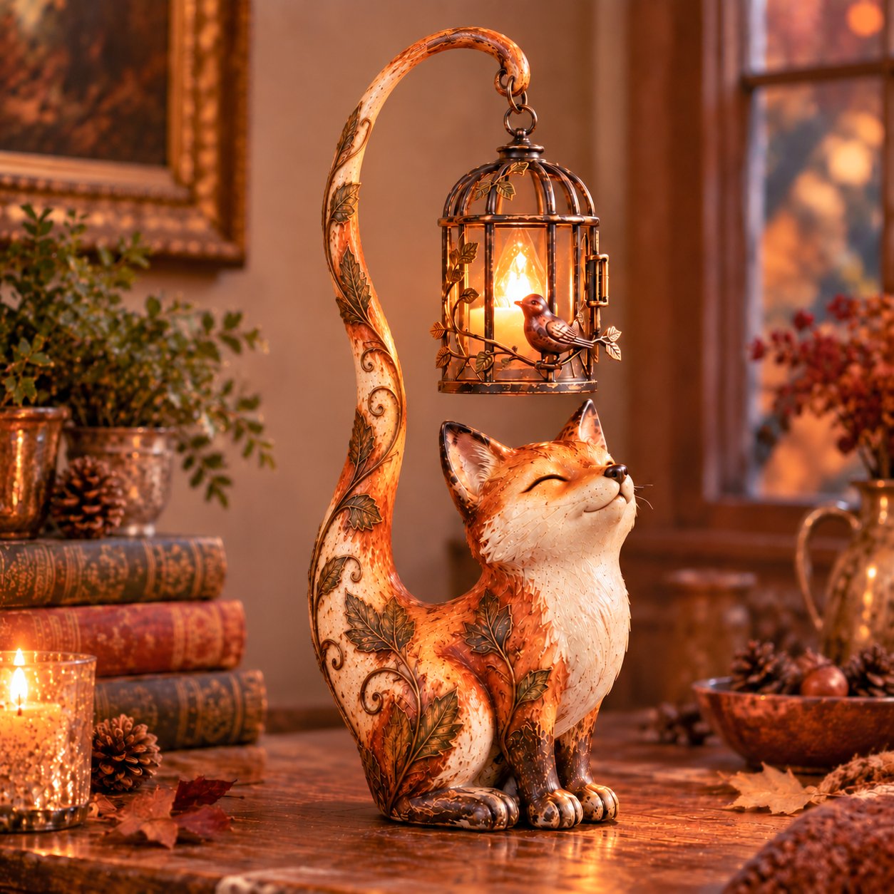 🐈‍⬛ Vintage Cat Lantern Sculpture Lamp – A Little Guardian of Warmth, Memories & Cozy Corners 🐈‍⬛ - image 2