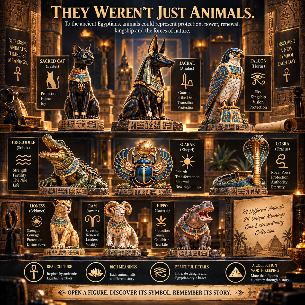 🐈‍⬛🏺 Secrets of Ancient Egypt™ – 24 Sacred Animals, Guardians & Symbols to Discover and Collect - image 3