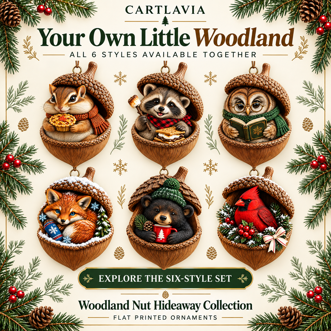 🎄Woodland Nut Hideaway Ornament🐿️