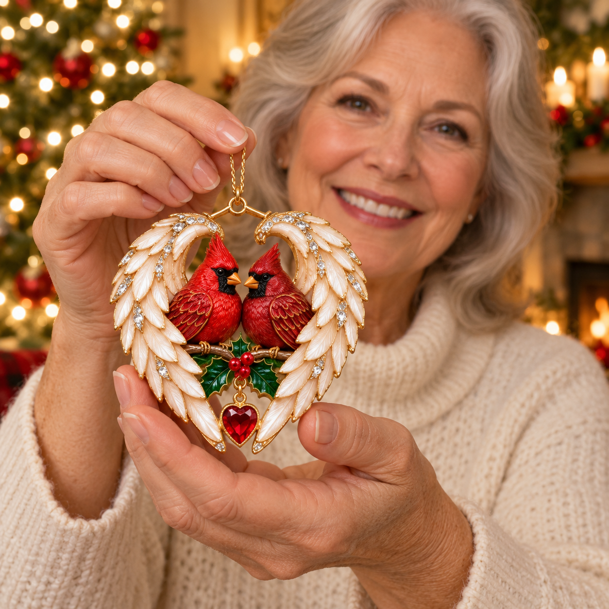 ❤️2026 Angel Wing Heart Christmas Ornaments - image 9