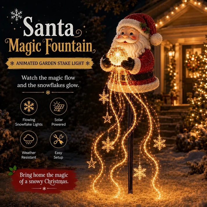 ⛄❄️ Snowman Magic Fountain – Solar LED Christmas Garden Light