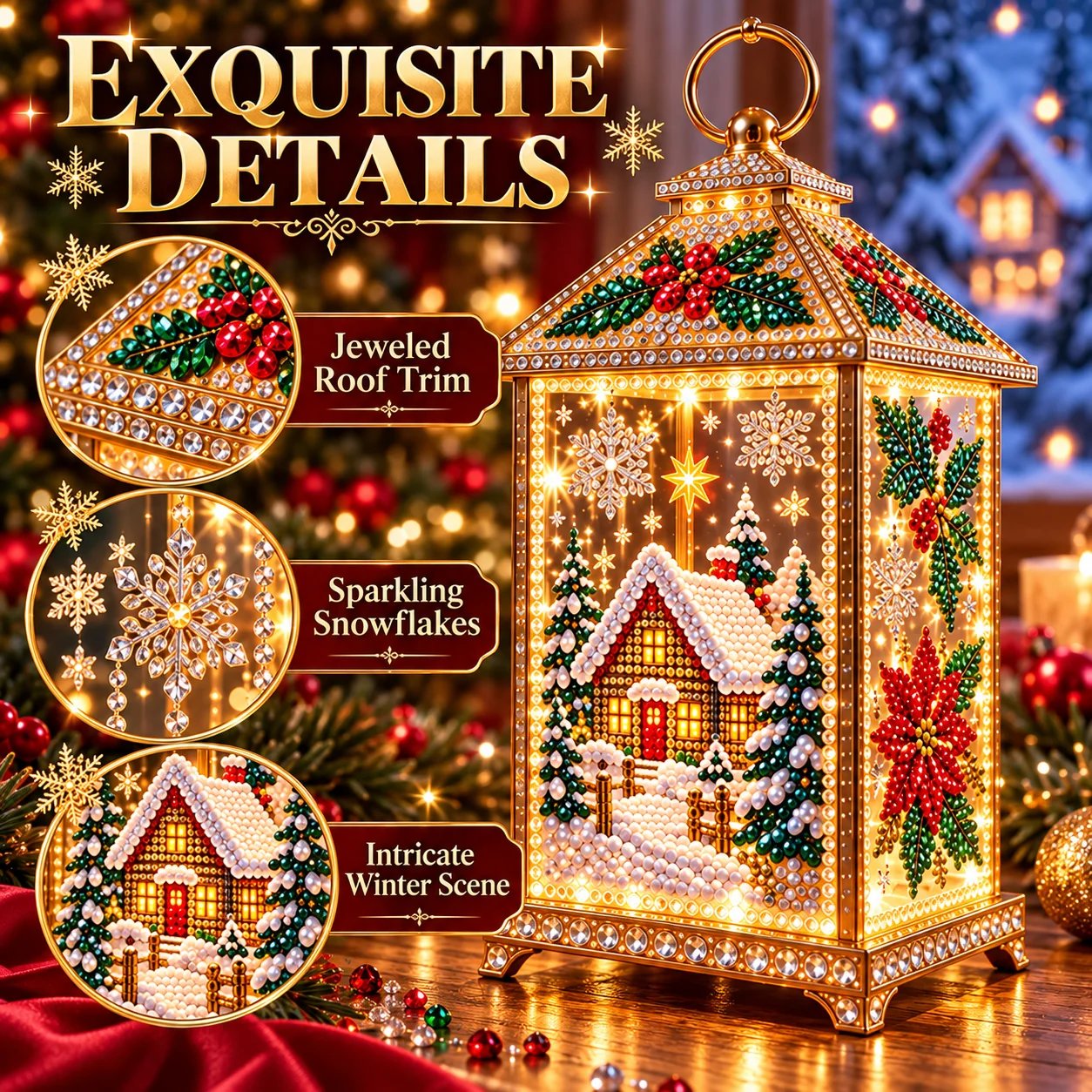 ✨ Christmas Glow™ — DIY Light-Up Diamond Art Lantern - image 9