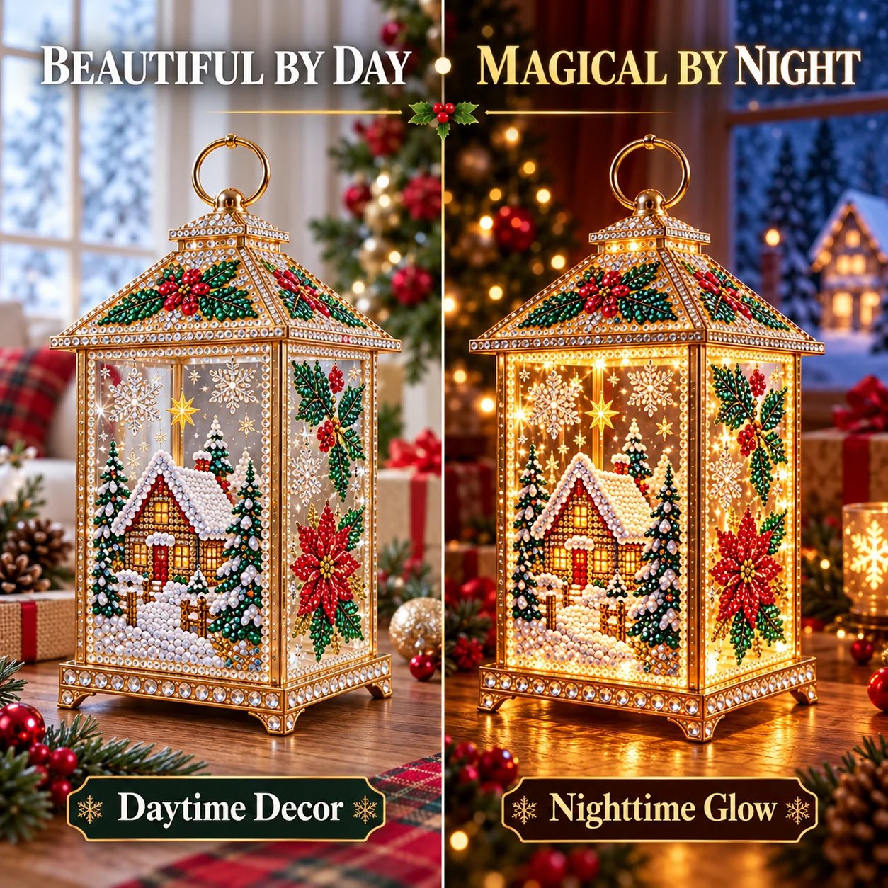 ✨ Christmas Glow™ — DIY Light-Up Diamond Art Lantern - image 3