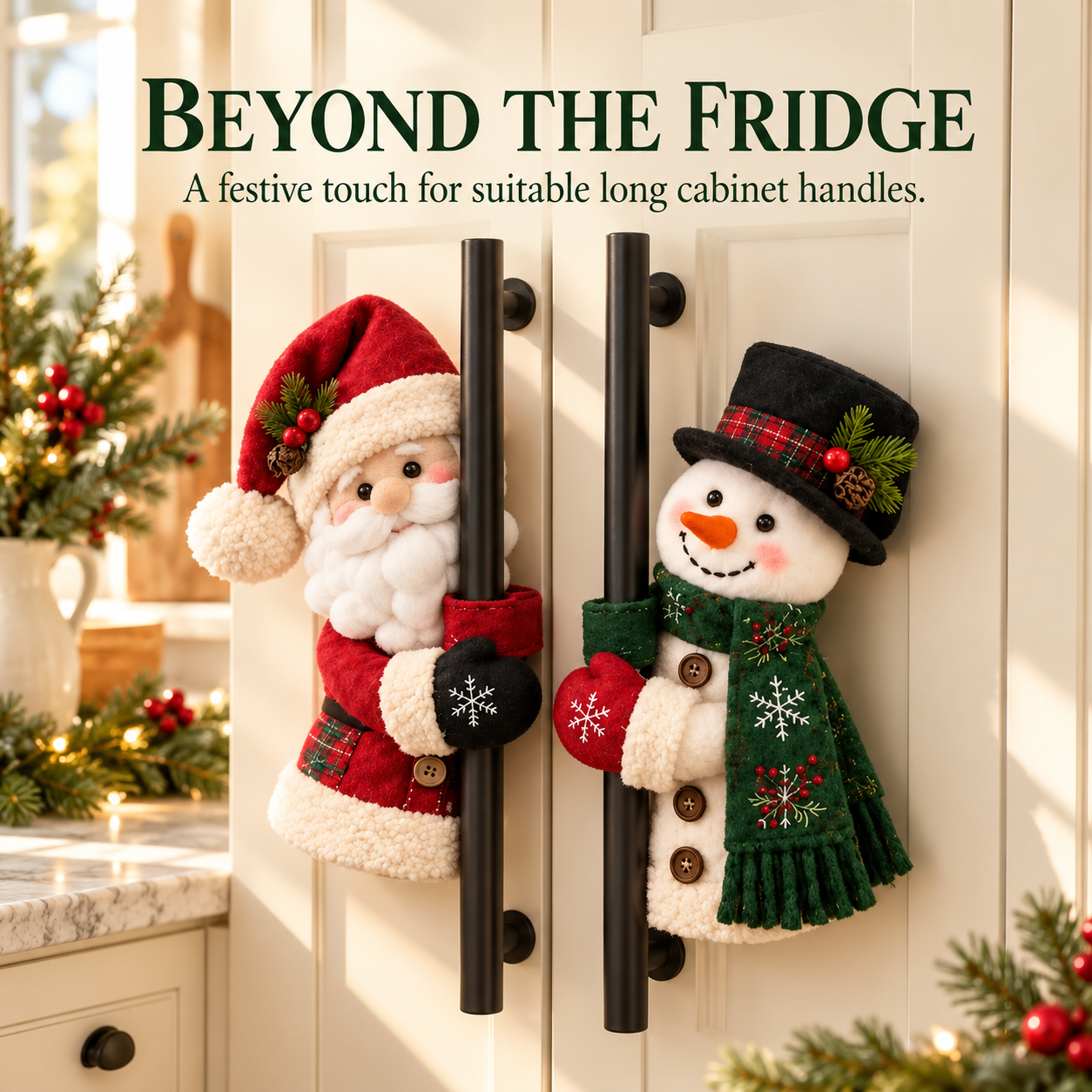 🎄 Santa & Snowman Christmas Fridge Handle Huggers - image 4