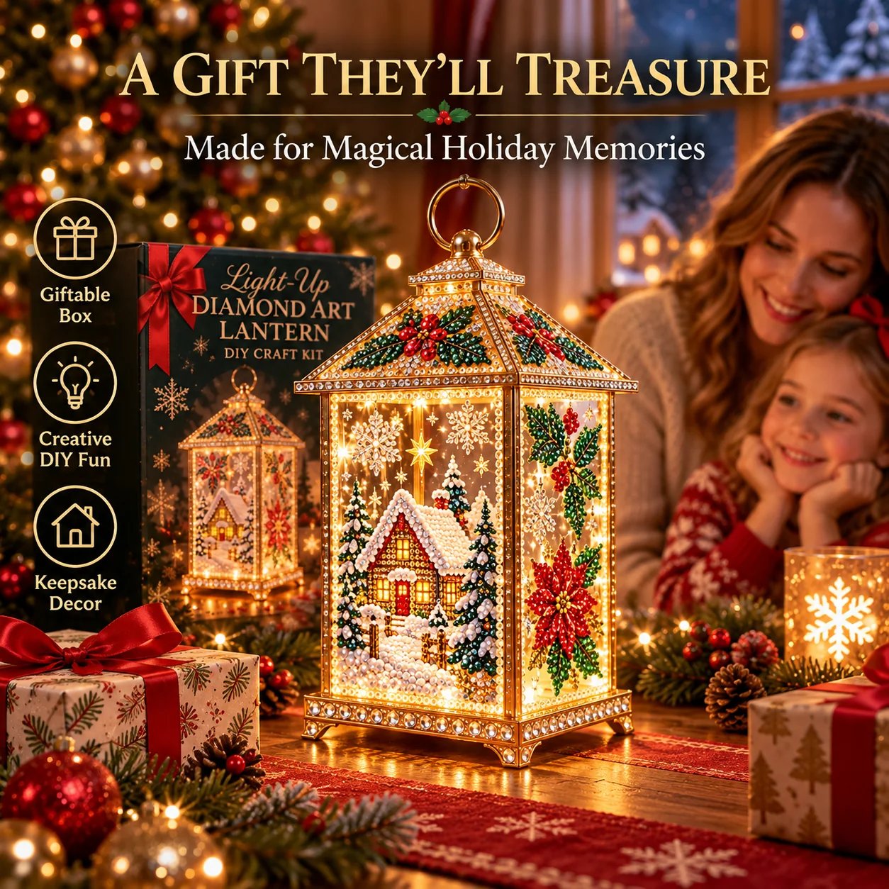 ✨ Christmas Glow™ — DIY Light-Up Diamond Art Lantern - image 10
