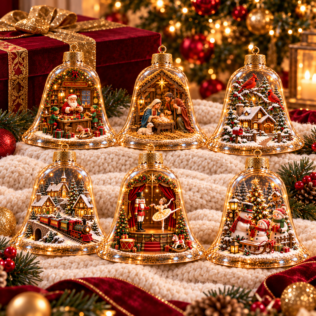 2026 Christmas Wonderland Bell Ornaments - image 4