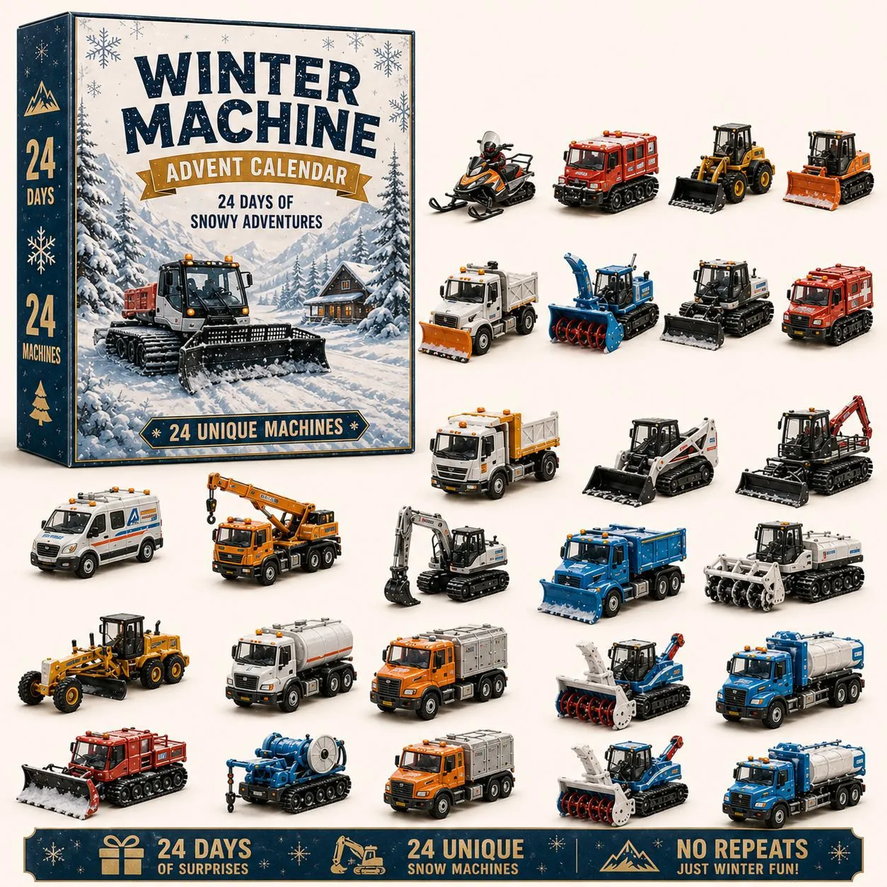 🚜Build the Fleet Collection 24-Day Vehicle Advent Calendar Series