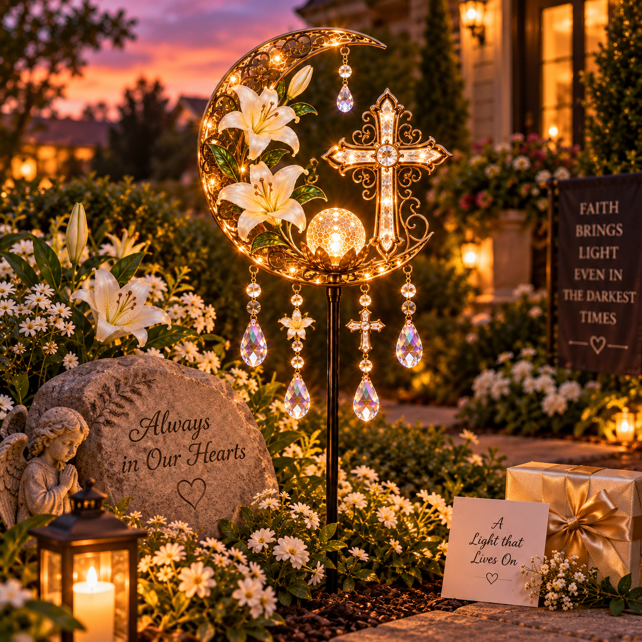 Cross & Lily Solar Garden Light™ | Christian Faith Garden Stake ✝️✨ - image 5