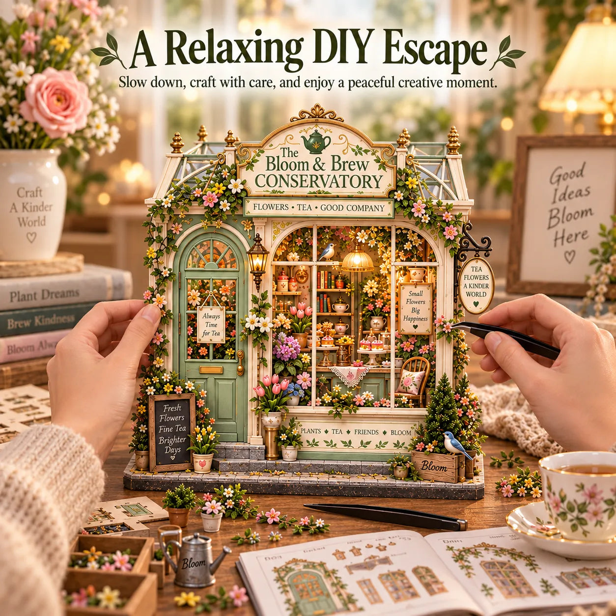 🌊🦪 The Seabreeze Oyster Café™-DIY 3D Miniature Coastal Café Kit - image 12