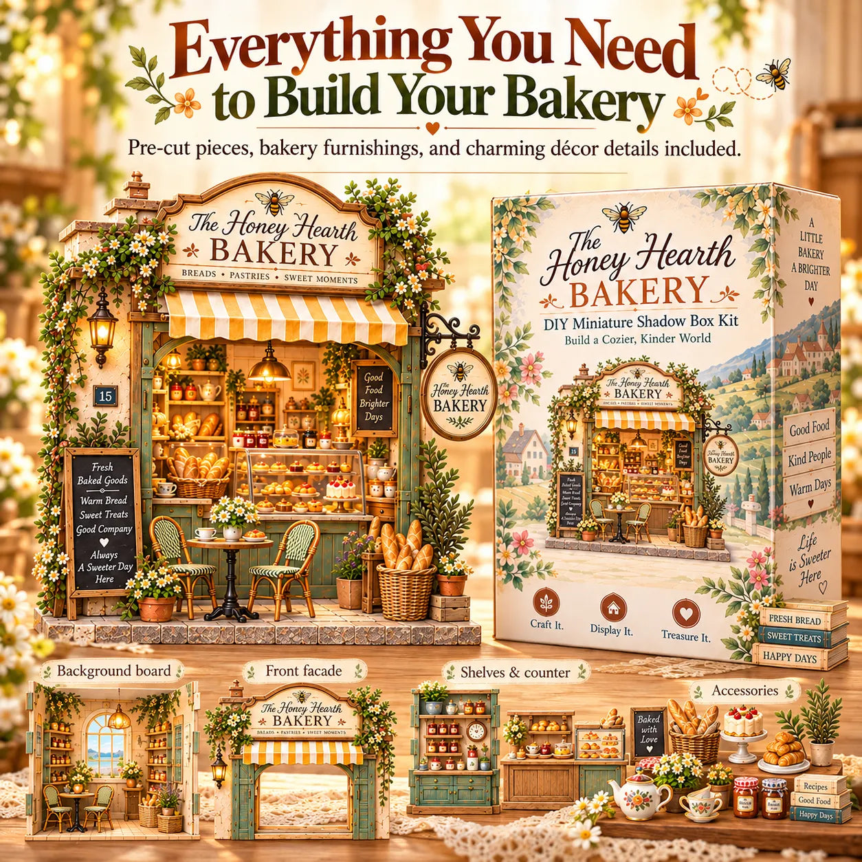 🌊🦪 The Seabreeze Oyster Café™-DIY 3D Miniature Coastal Café Kit - image 17