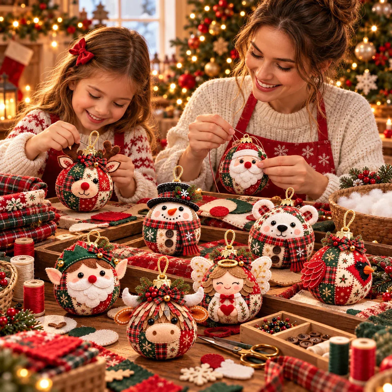 🎄Beginner-Friendly Cozy Patchwork Christmas Ornament Collection | 8 Festive Character Designs for Trees, Wreaths & Holiday Gifts ✨ - image 12