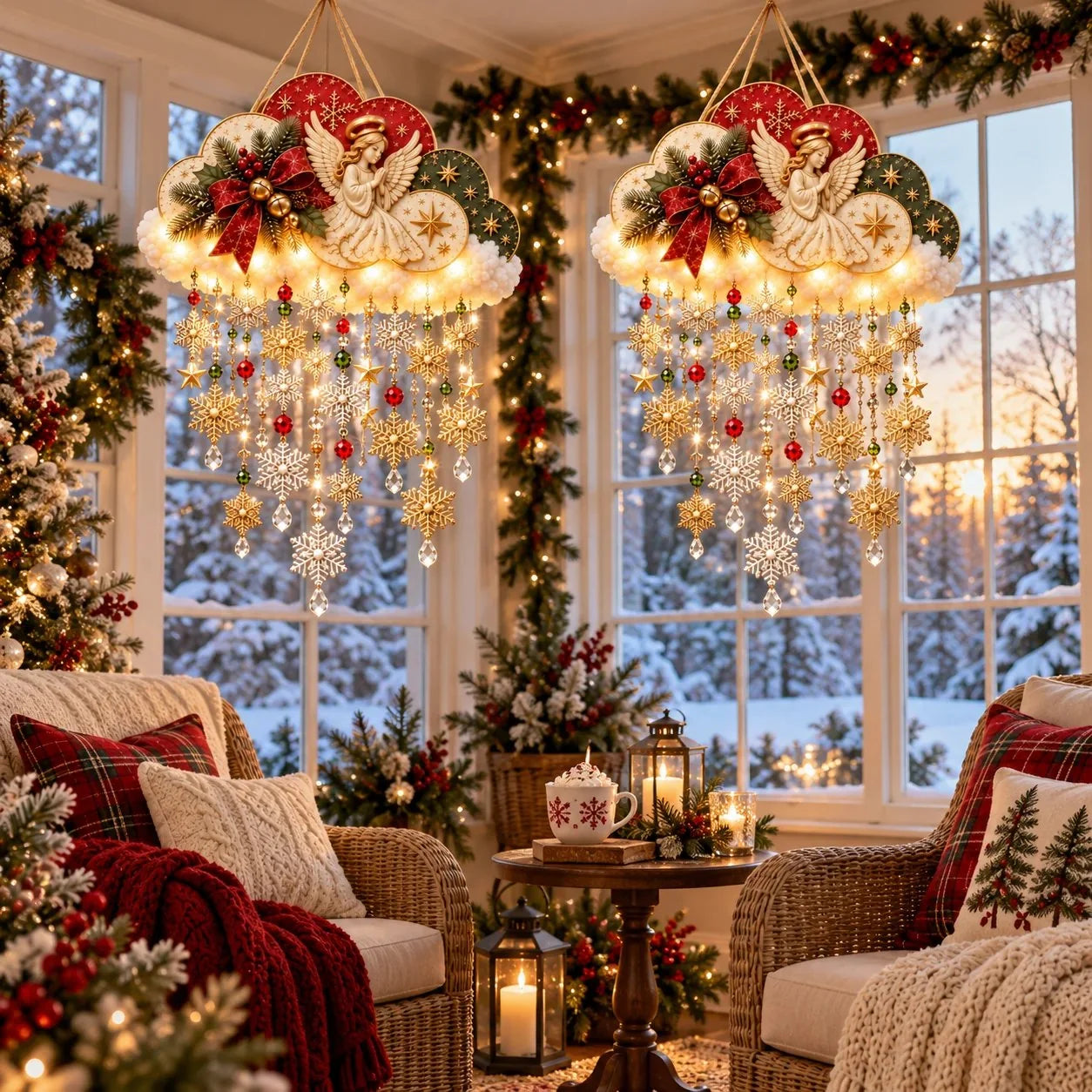 🔥✨ Angelic Christmas Snowfall Cloud – Lighted Hanging Holiday Decor☁️✨ - image 6