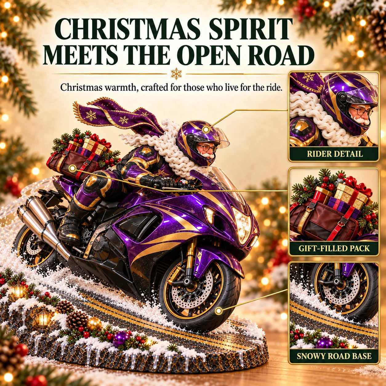 🏍️🎅 Santa’s Ride Home – Christmas Motorcycle Keepsake Collection💨 - image 2