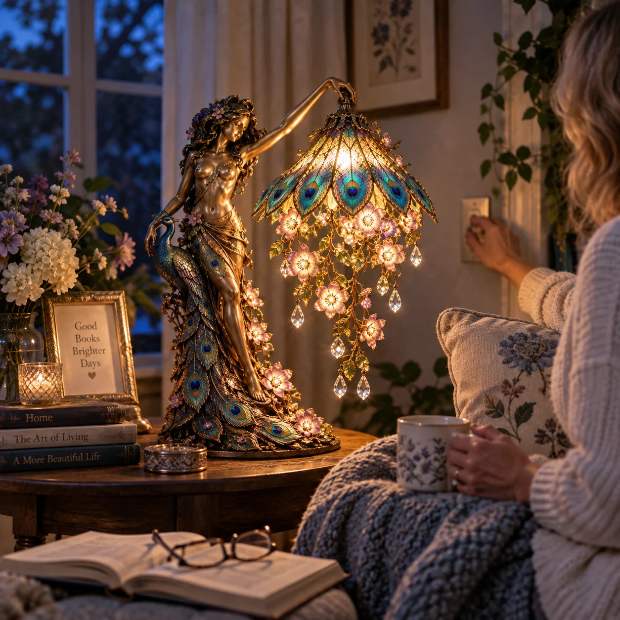 Enchanted ButterflyGarden Lady Lamp – Illuminated Floral Sculpture