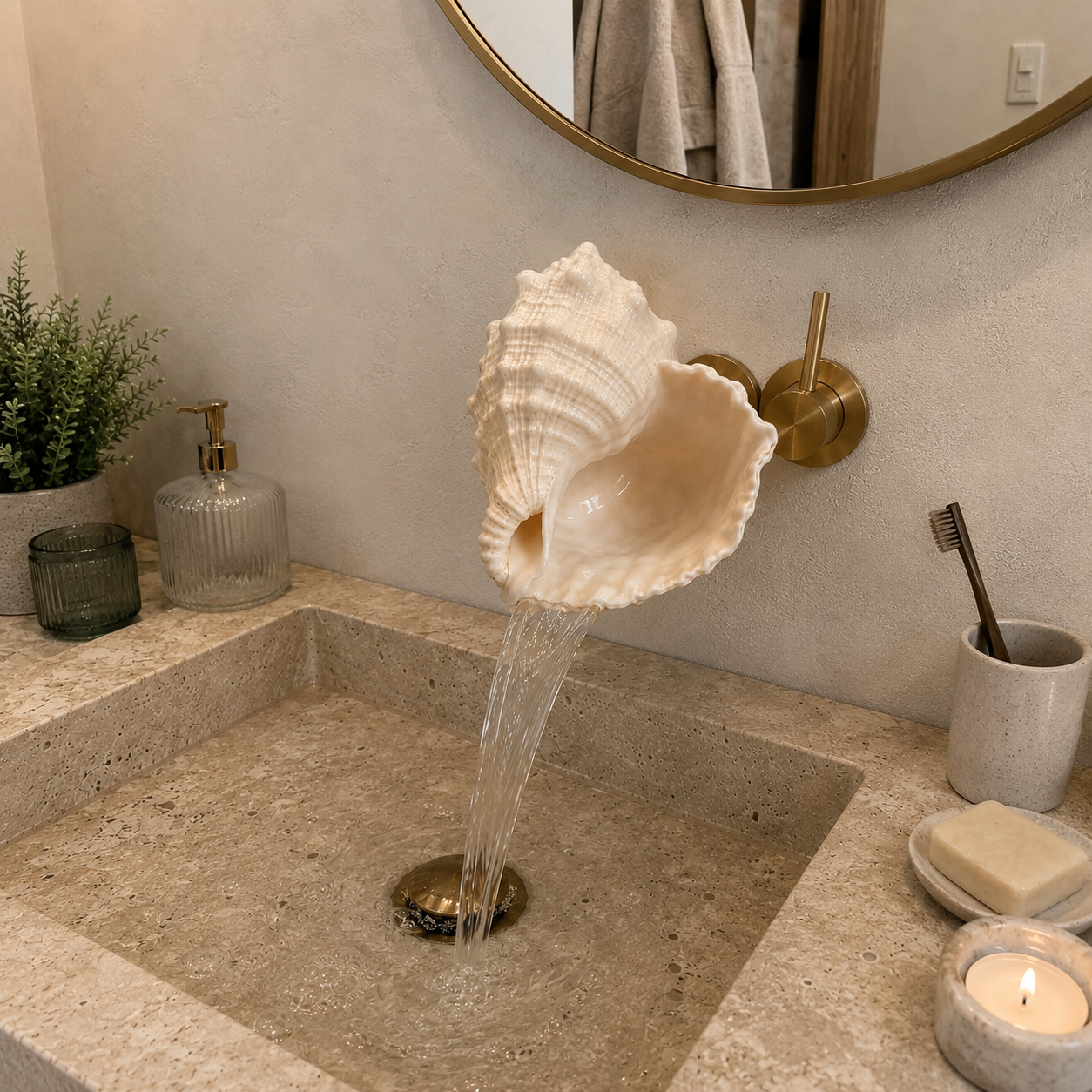🐚Coastal Seashell Wall-Mount Faucet - image 11