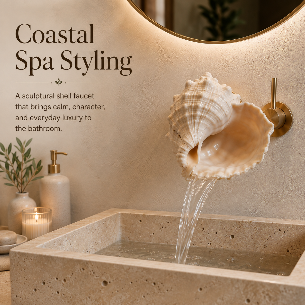 🐚Coastal Seashell Wall-Mount Faucet - image 8