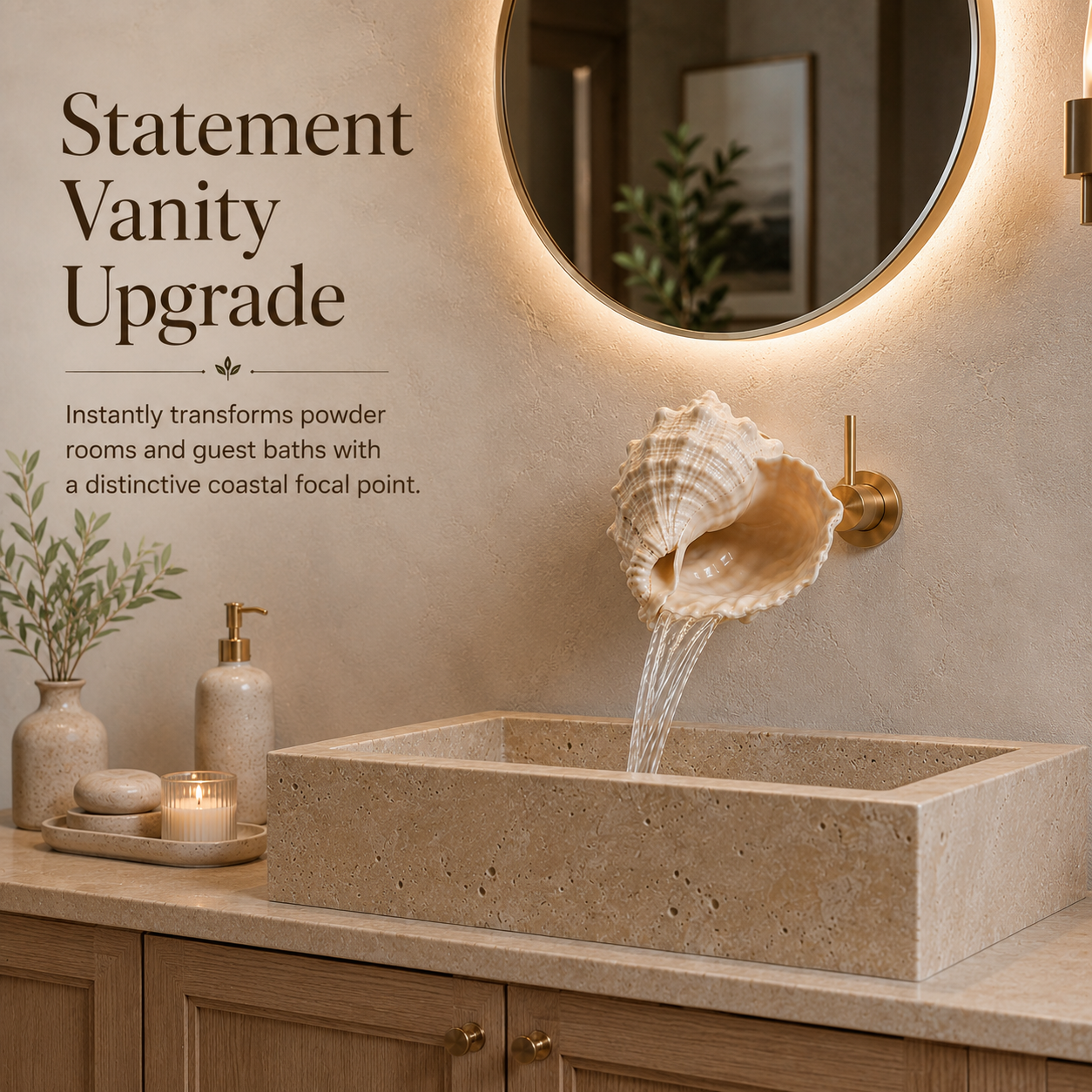 🐚Coastal Seashell Wall-Mount Faucet - image 4