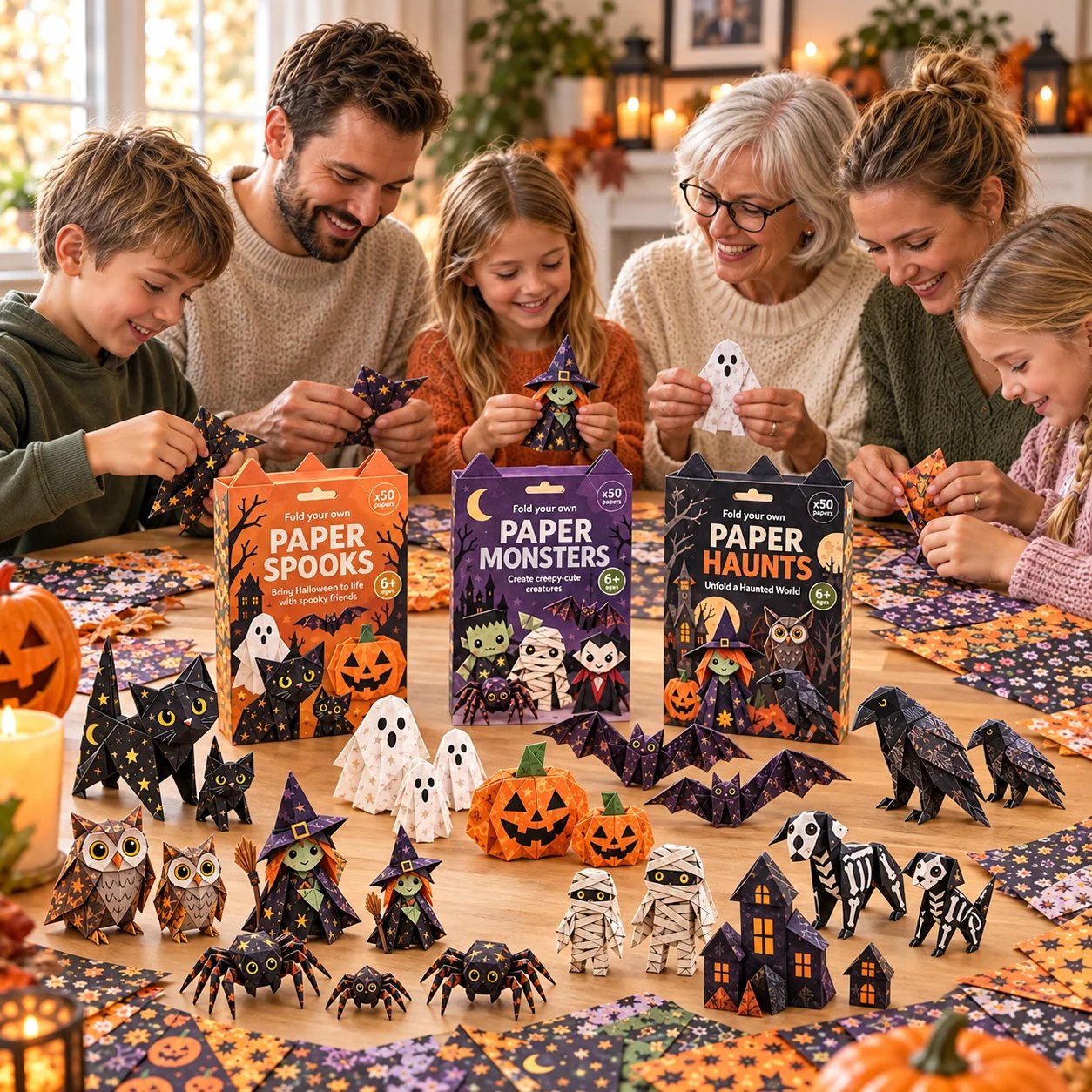 🎃 Halloween 3D Paper Craft Kit – 50 Pre-Printed Sheets + Step-by-Step Guide - image 4