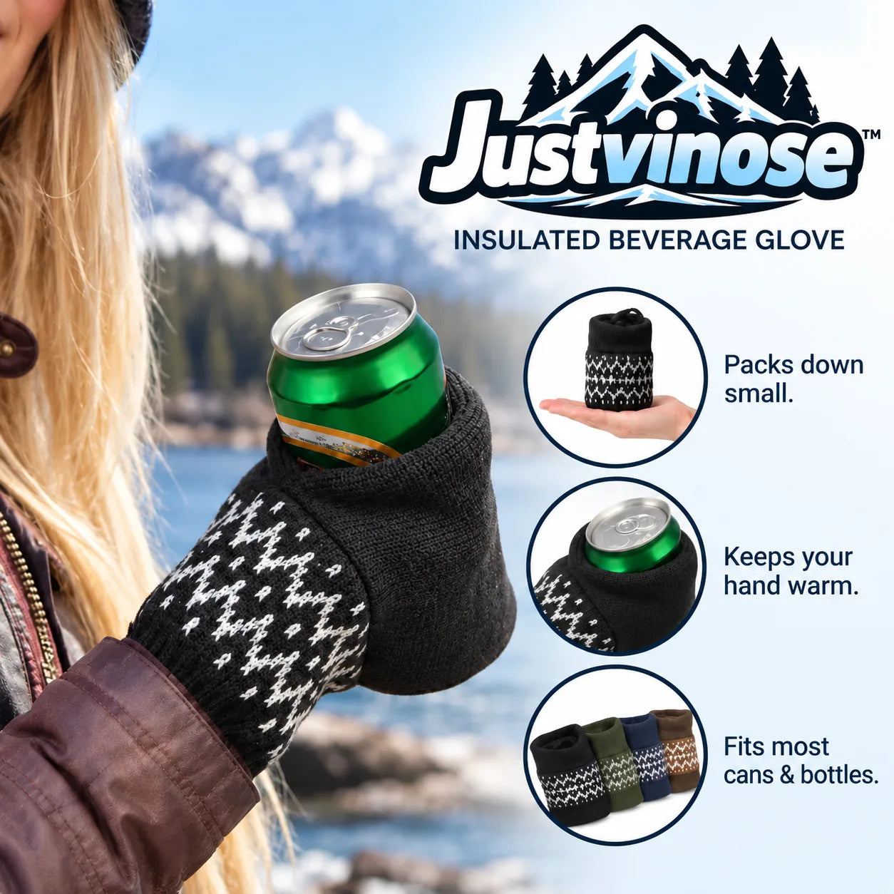 🍻Knitted Insulated Beer Can Glove Mittens – Warm Hands, Cold Drinks - image 6