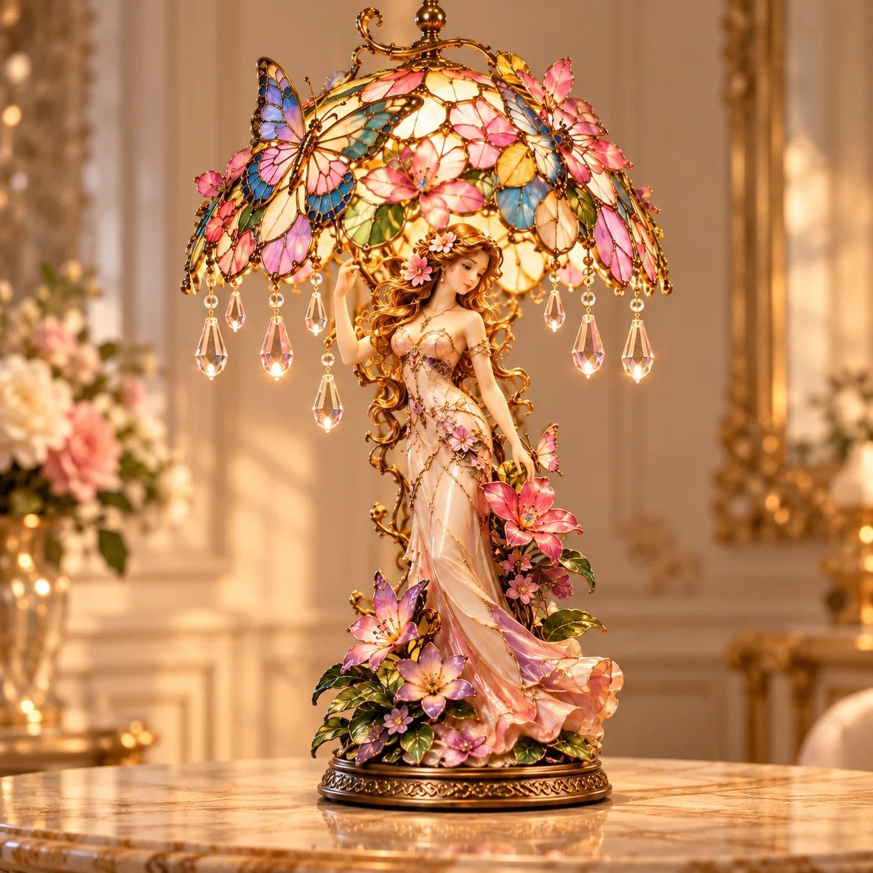 Butterfly Blossom Fairy Light im Schlafzimmer