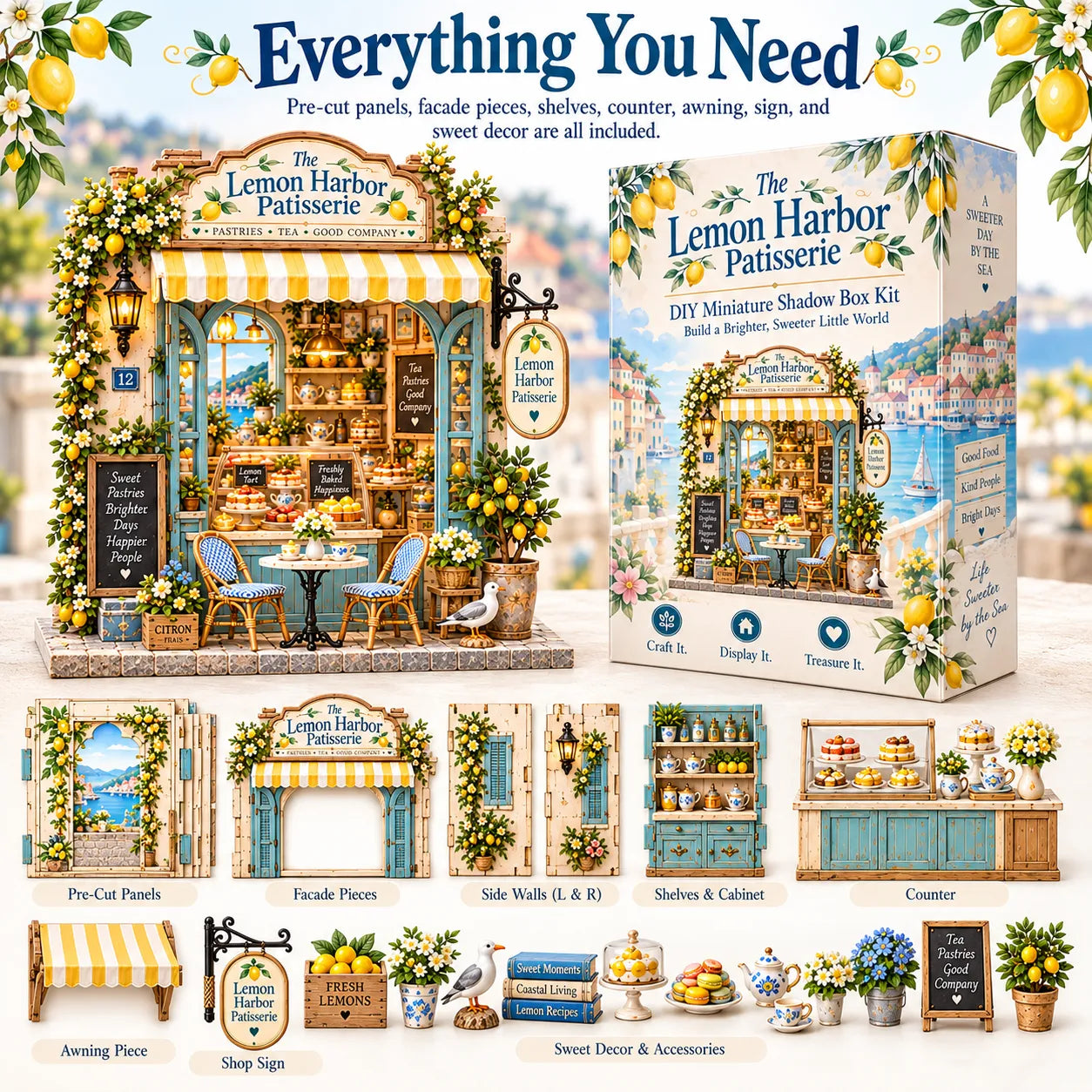 🌊🦪 The Seabreeze Oyster Café™-DIY 3D Miniature Coastal Café Kit - image 16