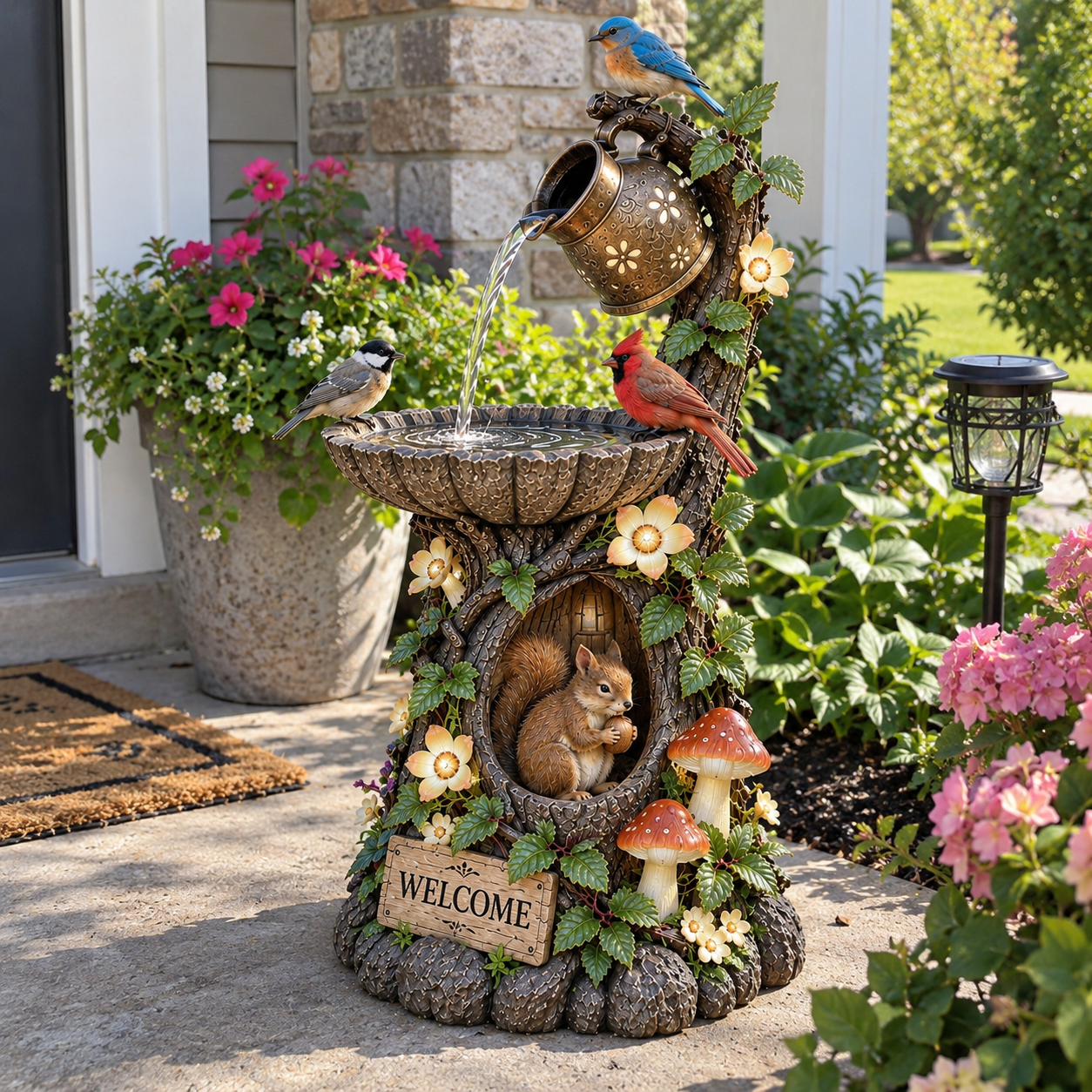 🌿 🐿️Solar Wildlife Garden Fountain – A Peaceful Stop for Birds & Squirrels - image 9