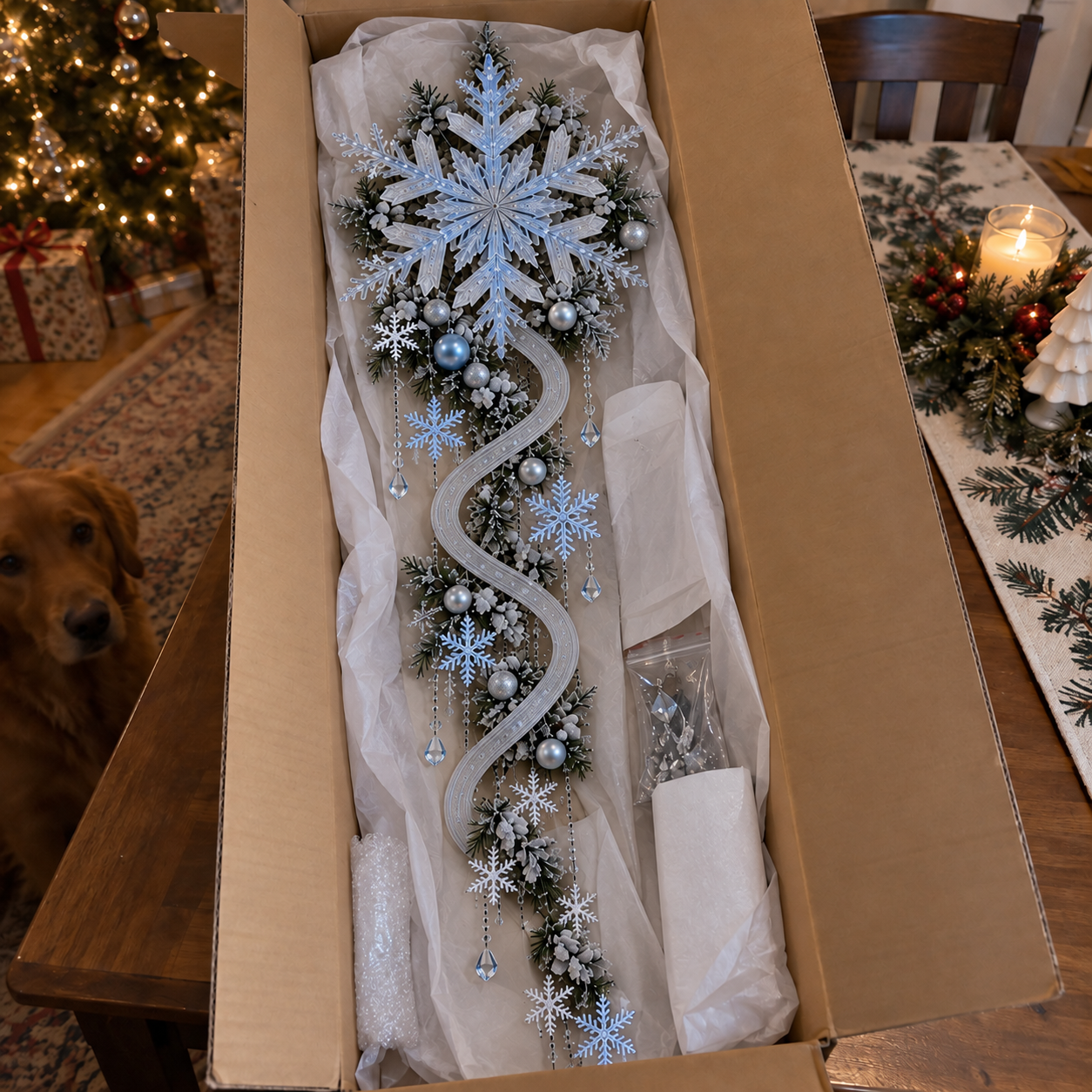 🔥Last Day 49% OFF🔥❄️ Giant Snowflake Blizzard Trail- Let the Snowstorm Glow Indoors