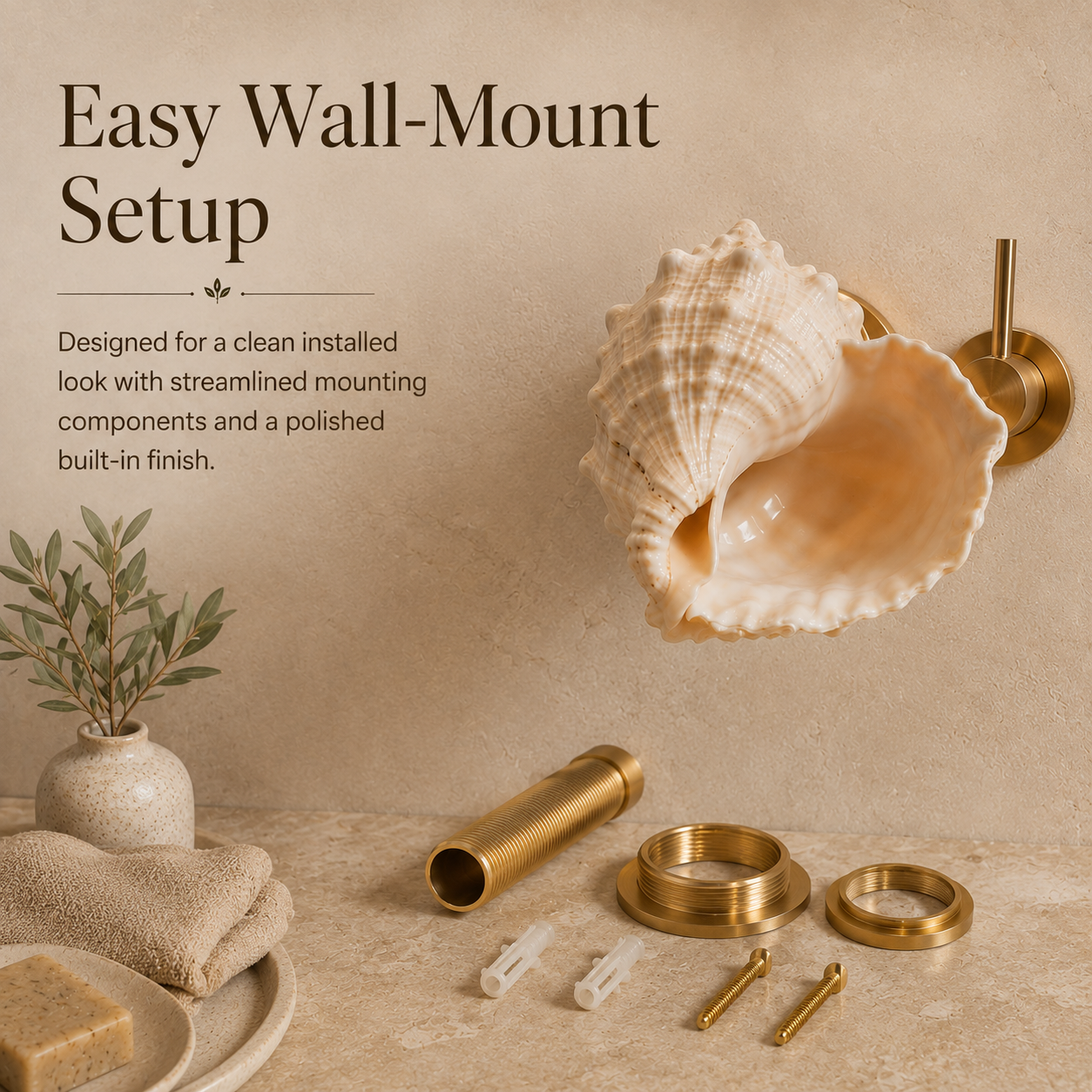 🐚Coastal Seashell Wall-Mount Faucet - image 9