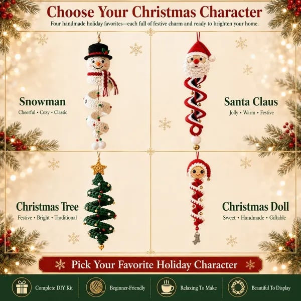 DIY Spiral Crochet Christmas Ornament Kit - image 5