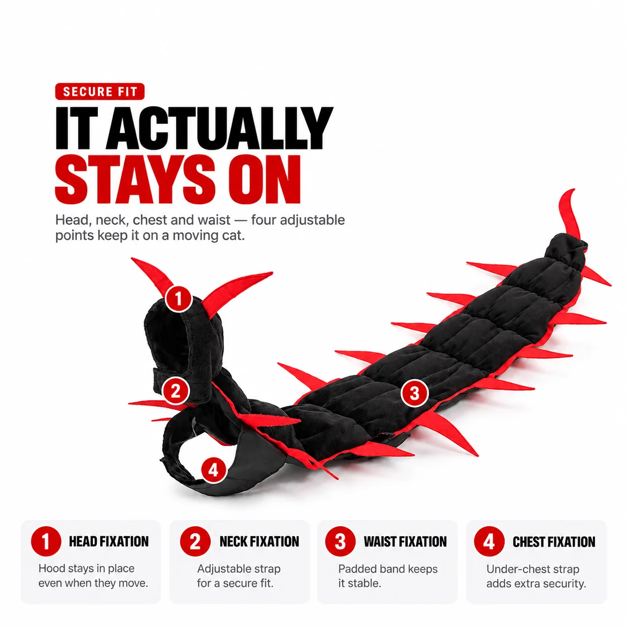 🐛 FrightCrawler™ Cat Centipede Costume