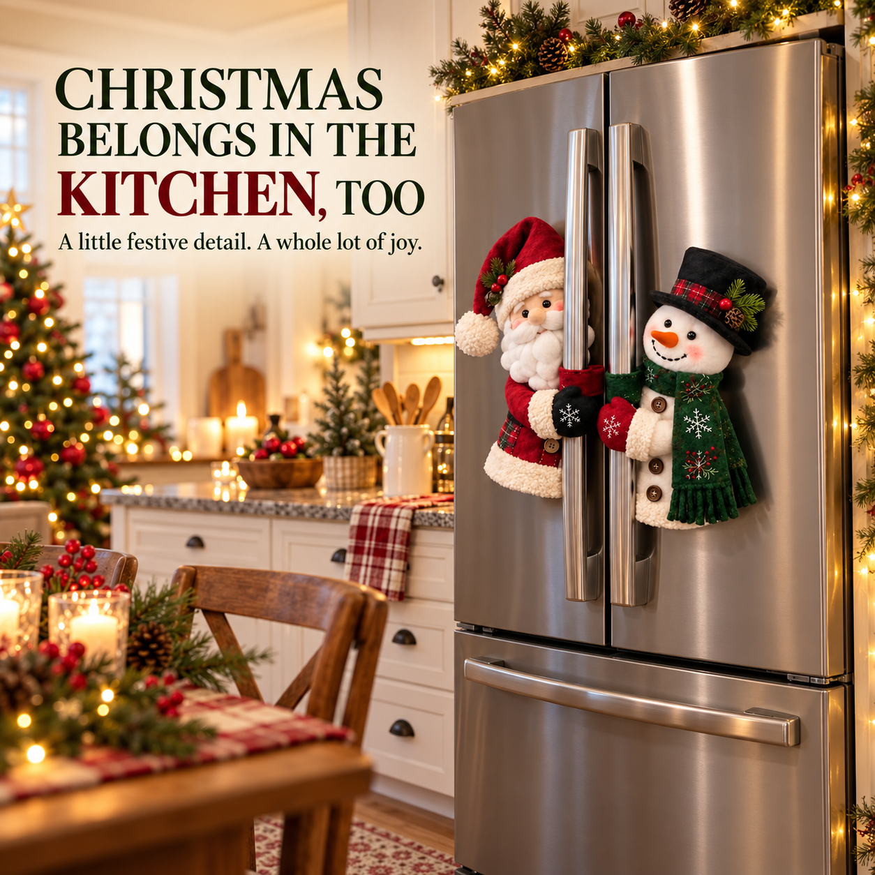 🎄 Santa & Snowman Christmas Fridge Handle Huggers - image 6