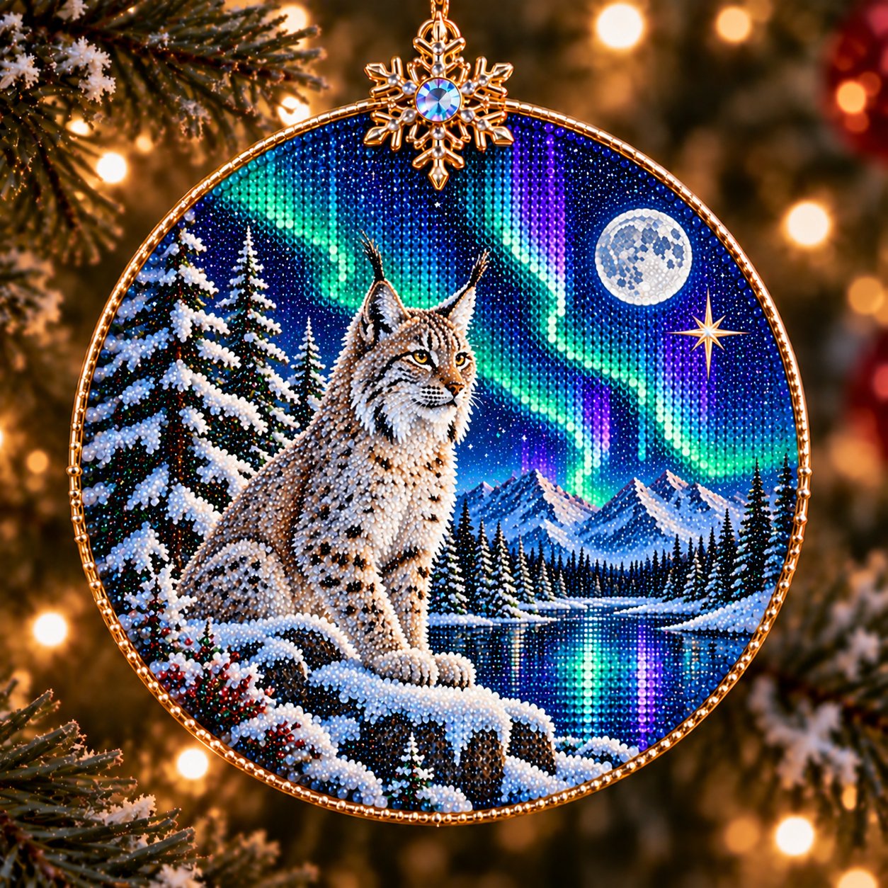 🌌 14-Day Aurora Diamond Painting Advent Calendar – DIY Wooden Christmas Ornament Kit - image 18