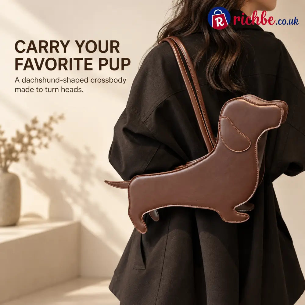 🐶 Dachshund-Shaped Crossbody Bag – Cute PU Dog Purs - image 1