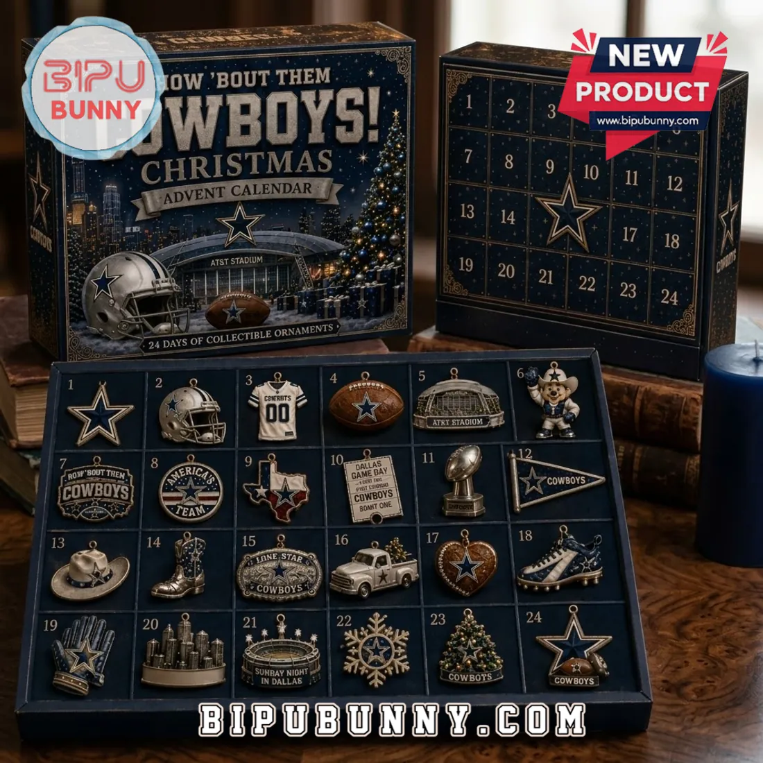 Dallas Cowboys 24-Day Ornament Advent Calendar - image 1