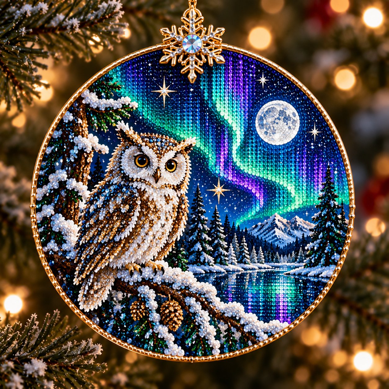 🌌 14-Day Aurora Diamond Painting Advent Calendar – DIY Wooden Christmas Ornament Kit - image 14