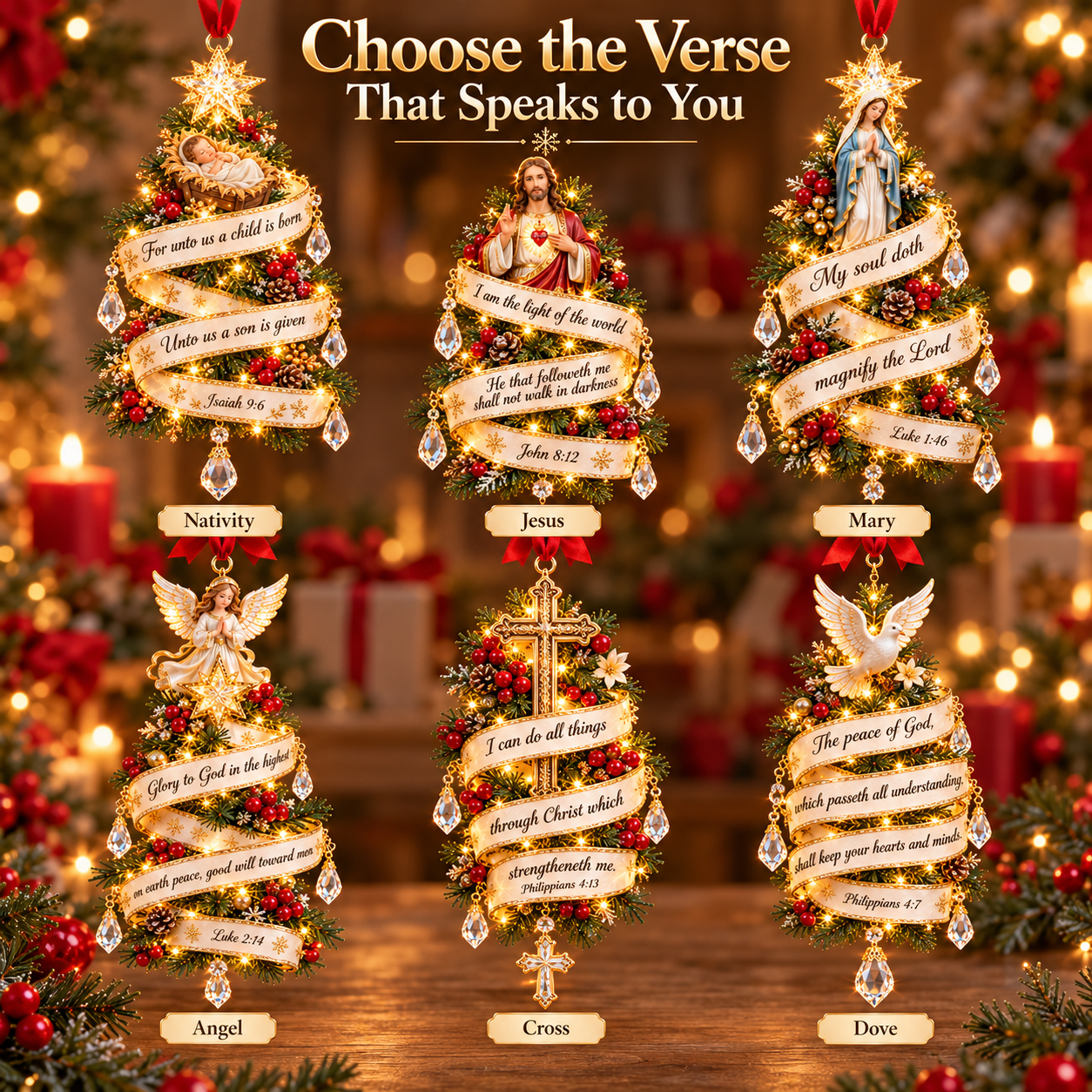 ✝️Christian Bible Verse Christmas Ornament – Faith-Inspired Hanging Decor 🎄 - image 17