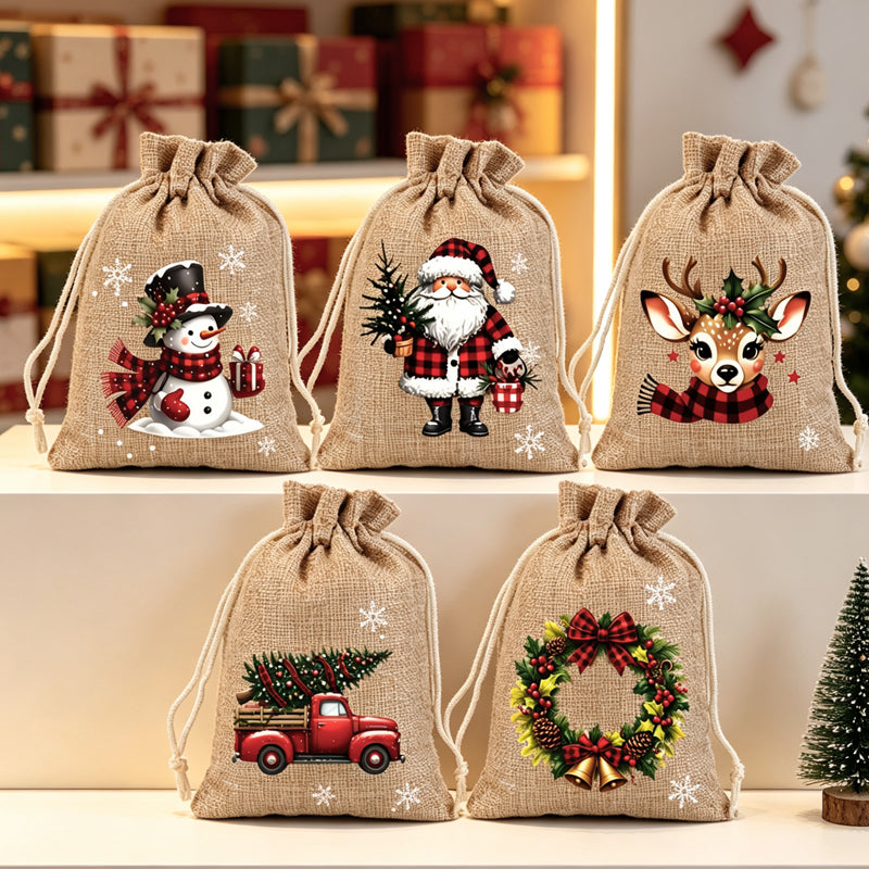 🎄🎁 Christmas Drawstring Gift Bags – image 3