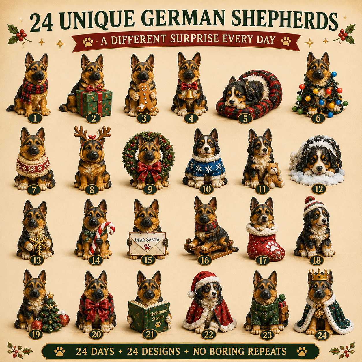 24 Unique German Shepherd Figures