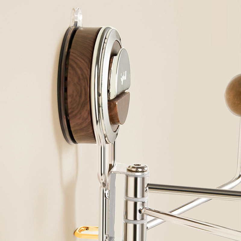 No-Drill Rotating Suction Hook Organizer