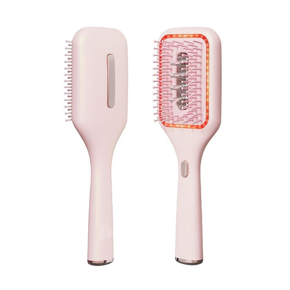 Hair Brush with Scalp Oil Dispenser, Pink Air Cushion Electronic Hair Comb, Head Oil Applicator, Gift for women and men