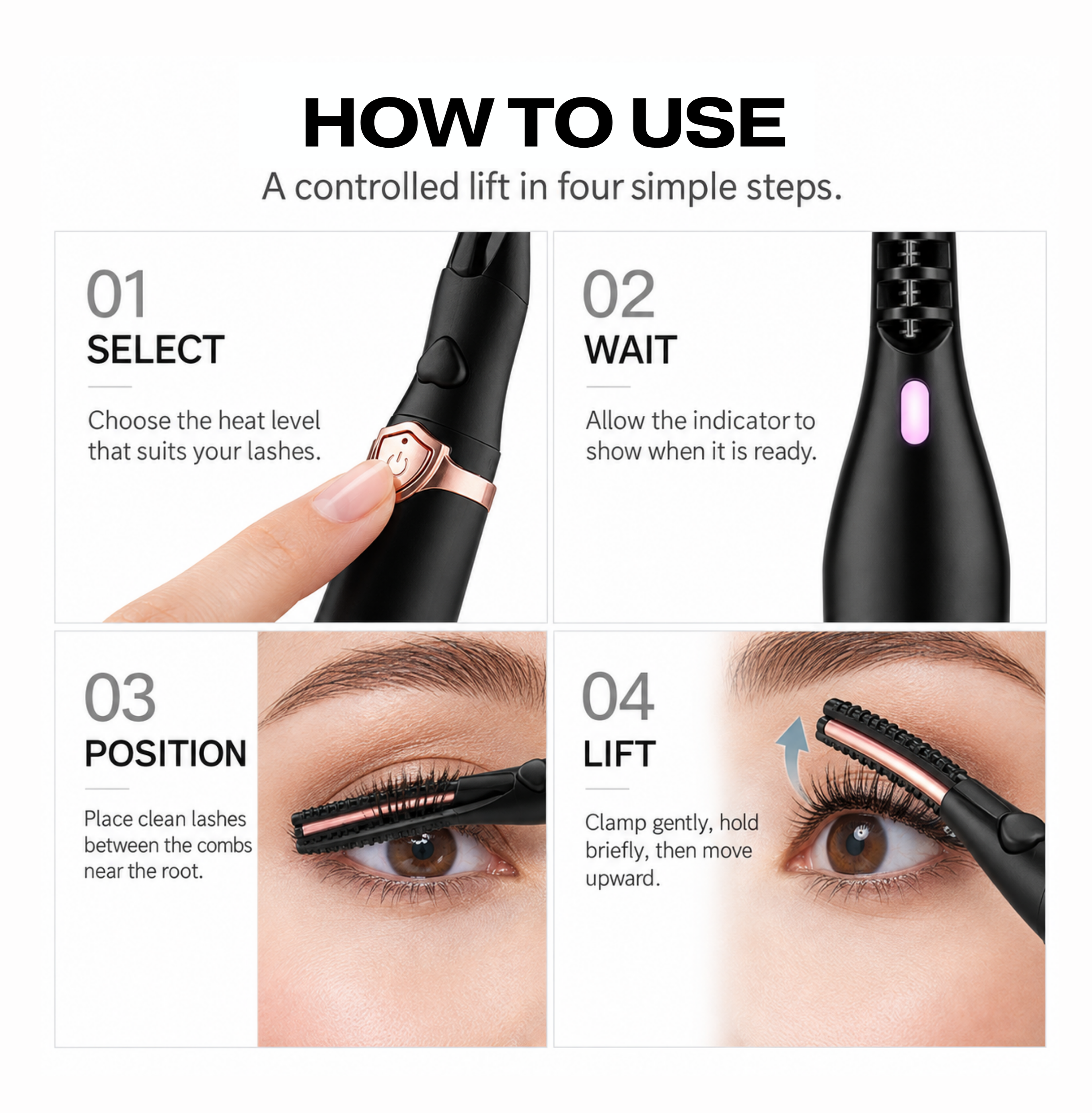 Fitinova Heated Lash Curler Heat Technology