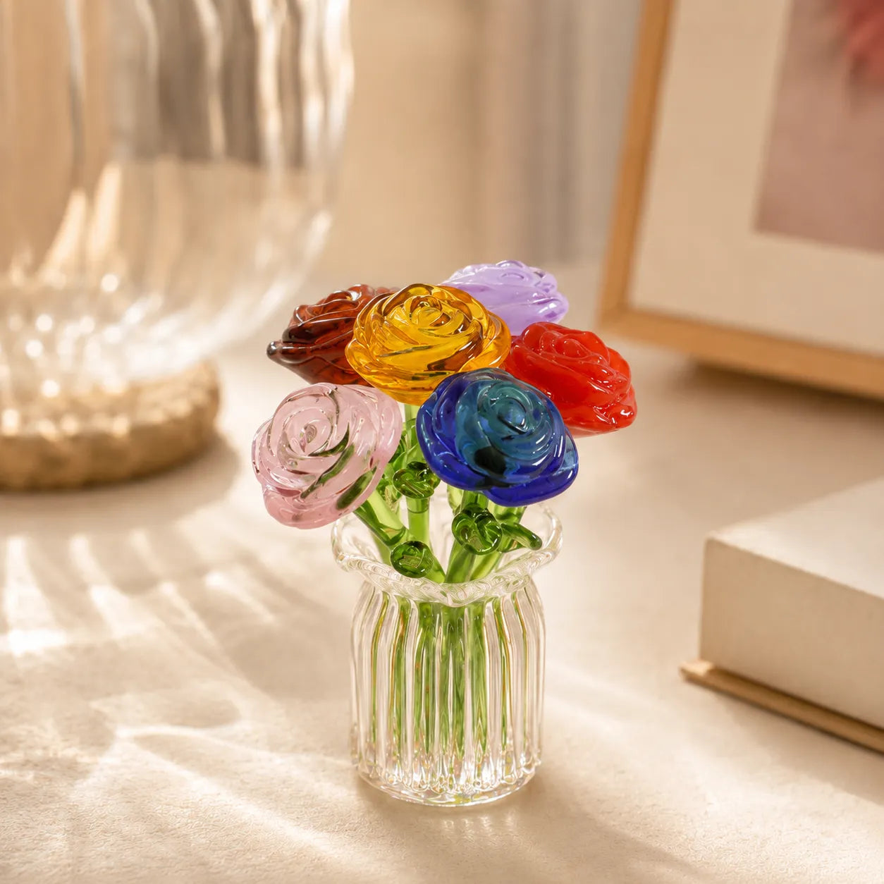 Miniature Glass Flower Set