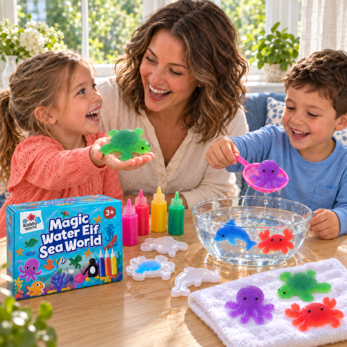 Parent And Child Creating Magic Water Toy