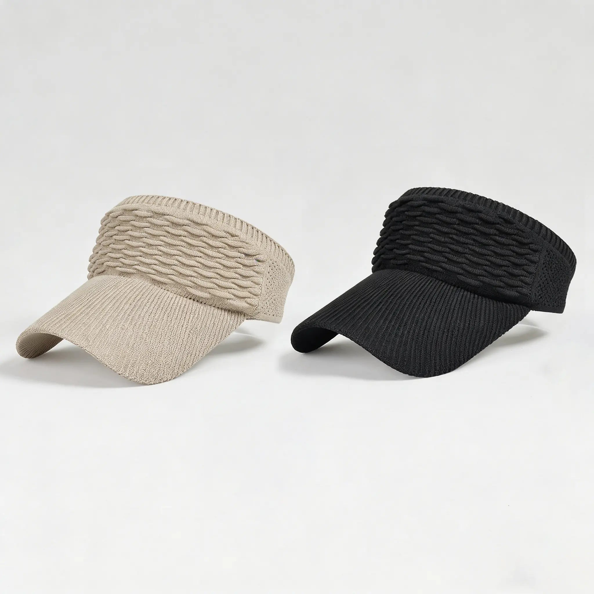 2-Pack Women’s Open-Top Breathable UV-Protection High-Ponytail Sun Visor