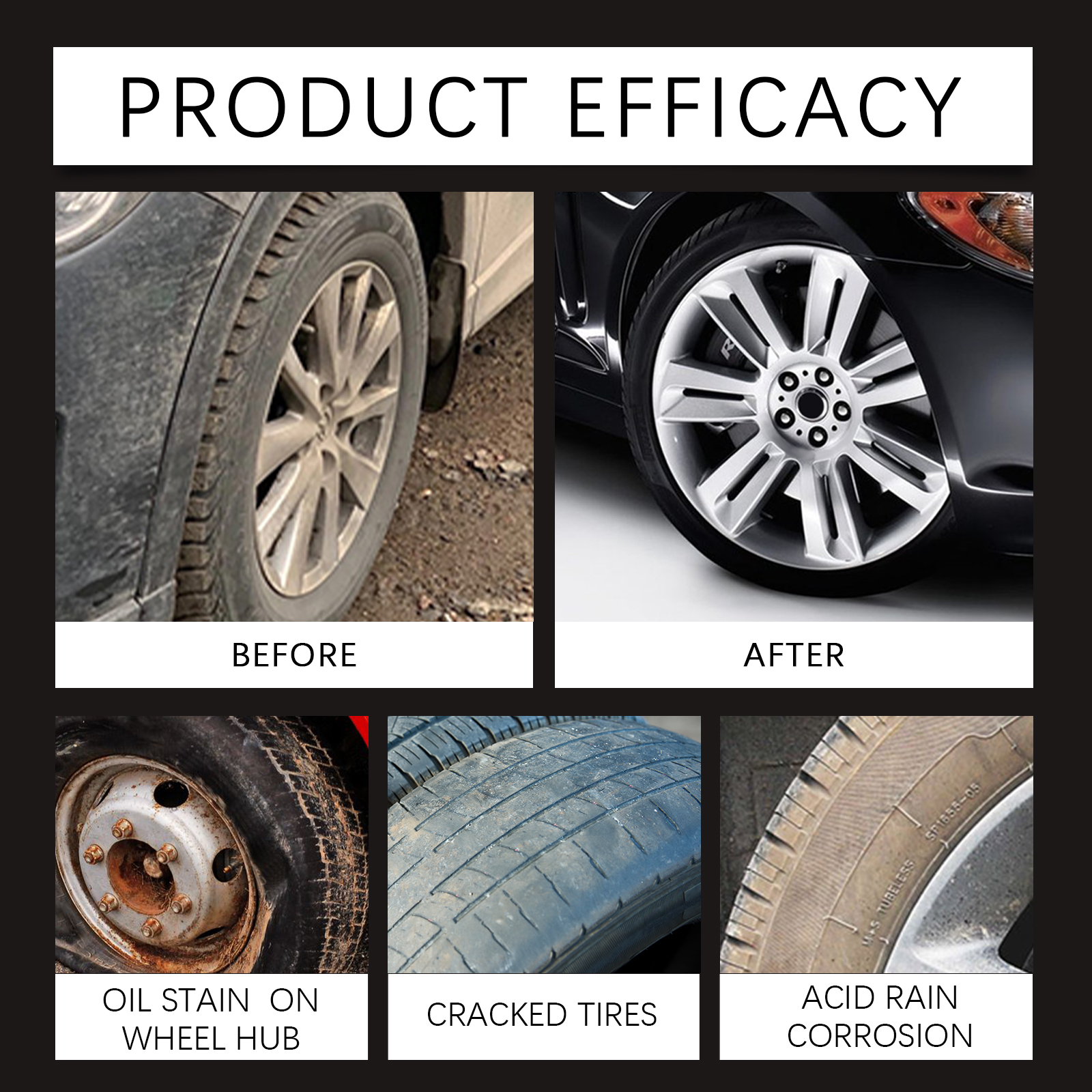 RAYHONG Tyre Nourishing Cream – Tire Shine & Protection Restorer for Cars