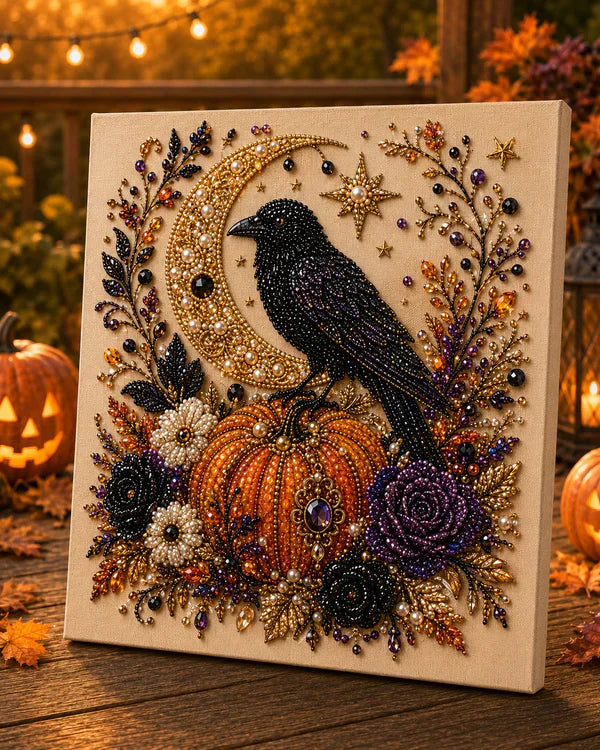 🔥LAST DAY SALE ONLY $15.99!! 👻✨ Halloween Pearl Art DIY Kit – Turn Tiny Pearls into Spooky-Cute Magic