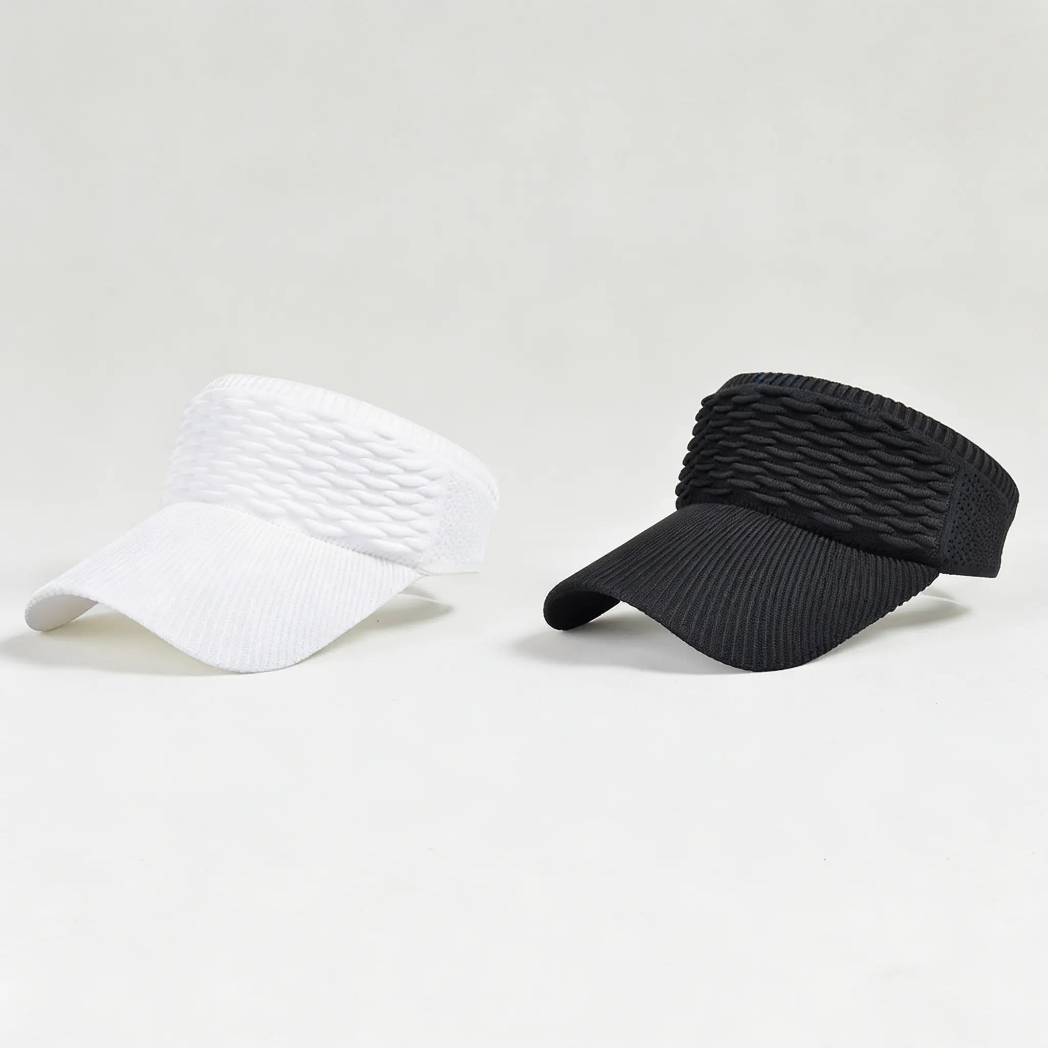 2-Pack Women’s Open-Top Breathable UV-Protection High-Ponytail Sun Visor