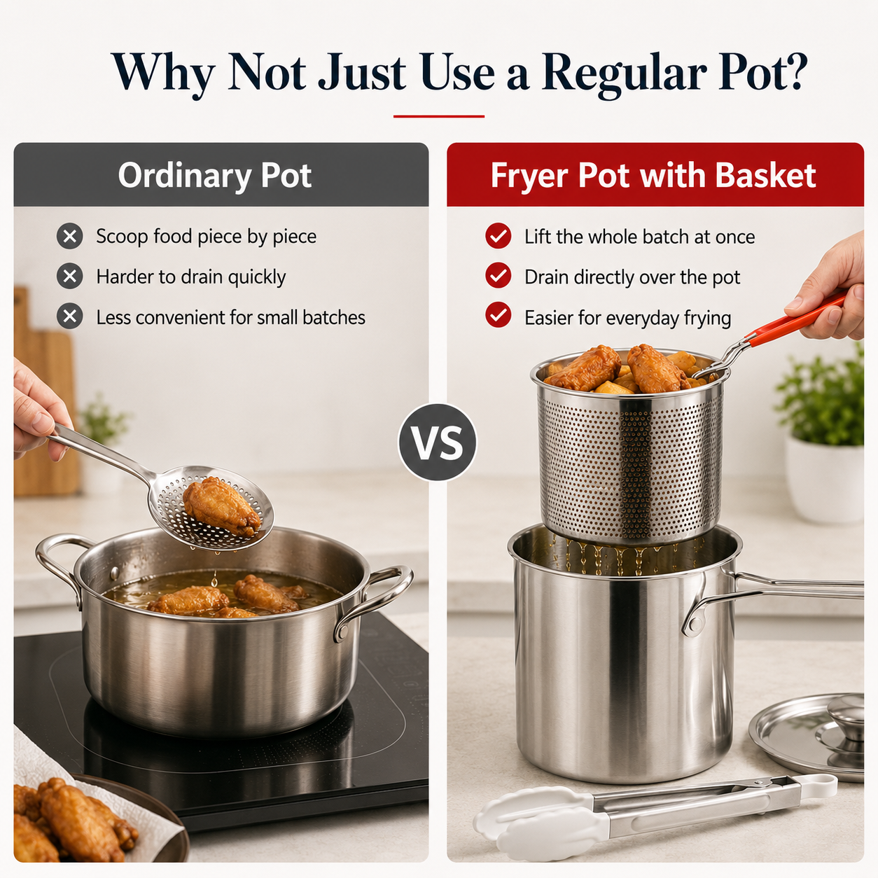 Multifunctional 304 Stainless Steel Fryer
